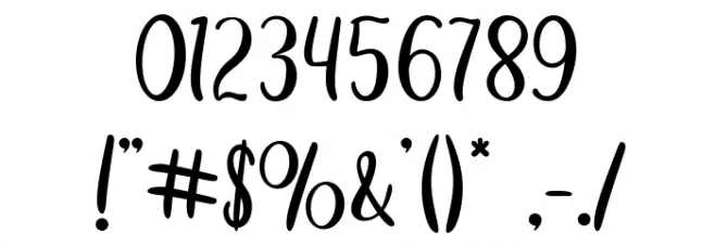 Sweet Rolls Font OTHER CHARS