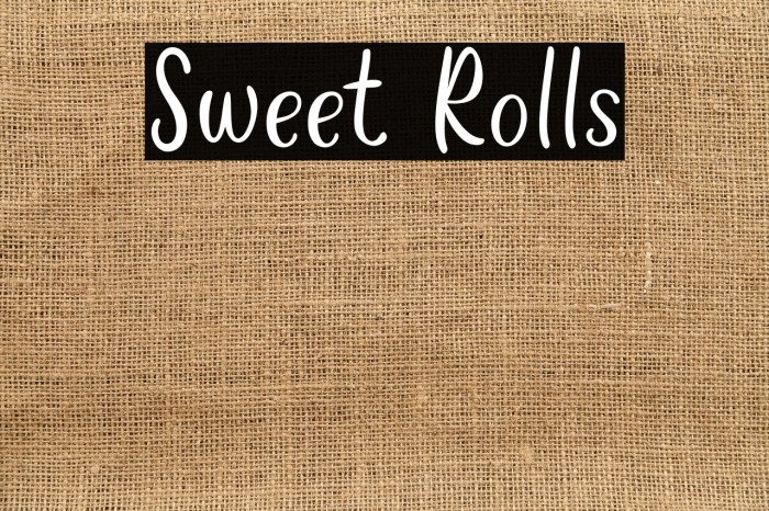 Sweet Rolls Example 1