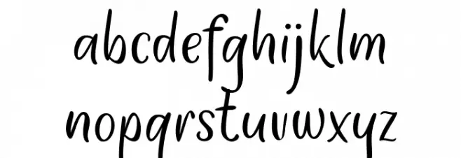 Sweet Rolls Schriftart Kleinbuchstaben