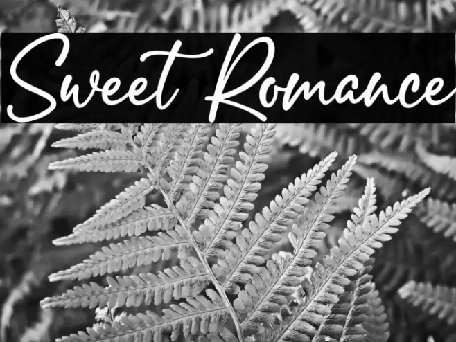Sweet Romance Fonte examples