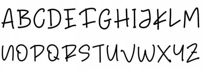 Sweet Romantic Font UPPERCASE