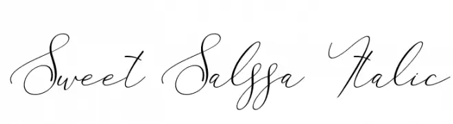Sweet Salssa Italic  Frei Schriftart Herunterladen