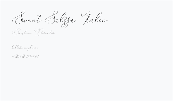Sweet Salssa Italic Business Card