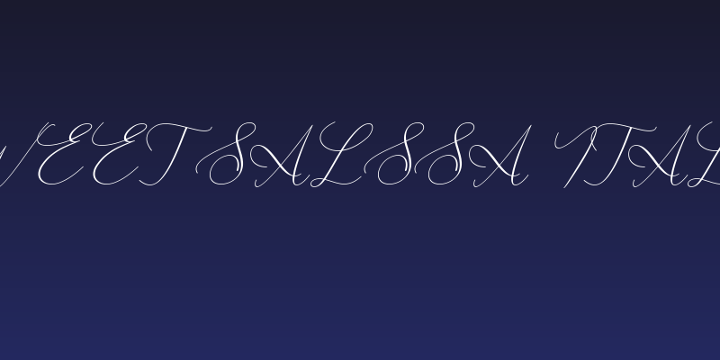 Sweet Salssa Italic Social Header