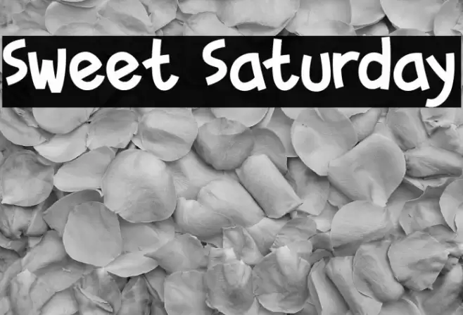 Sweet Saturday Font examples