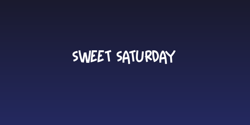 Sweet Saturday Social Header