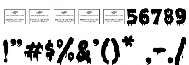 Sweet Scream Font OTHER CHARS