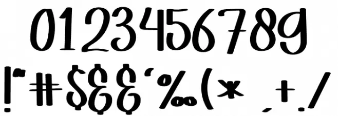 Sweet Signature Font OTHER CHARS