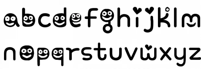 Sweet Smile Schriftart Kleinbuchstaben