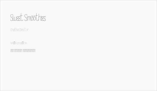 Sweet Smoothies Business Card