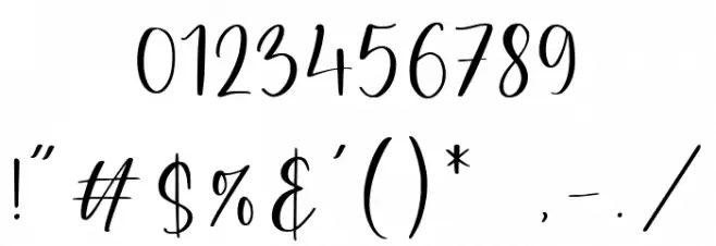 Sweet Sophie Font OTHER CHARS