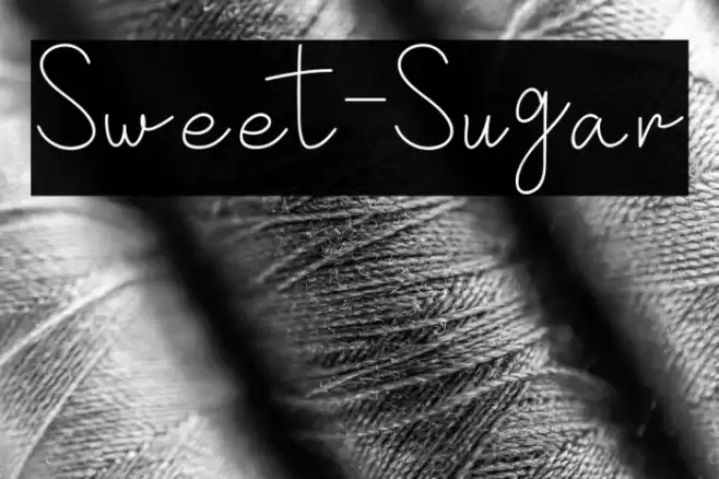 Sweet-Sugar Fonte examples