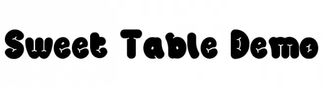 Sweet Table Demo  नि: शुल्क फ़ॉन्ट्स डाउनलोड