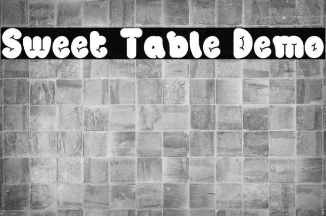 Sweet Table Demo Font examples