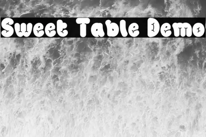 Sweet Table Demo Font examples