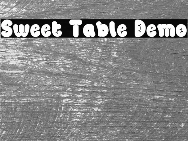 Sweet Table Demo Font examples