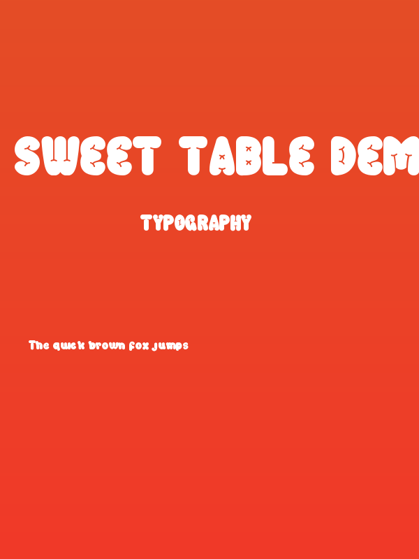 Sweet Table Demo Poster