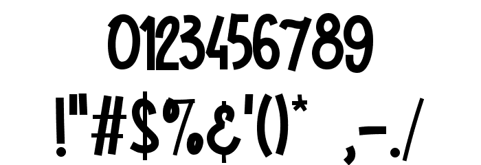 Sweet Toffee Font OTHER CHARS