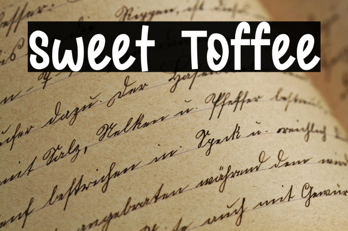 Sweet Toffee Example 2
