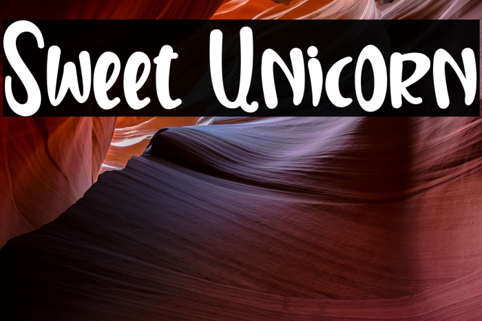 Sweet Unicorn 字体 examples