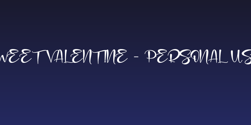 Sweet Valentine - Personal Use Social Header