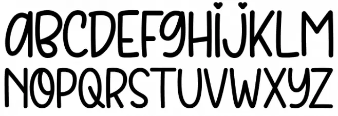 Sweet Valentine Шрифта ВЕРХНИЙ