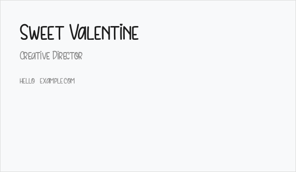 Sweet Valentine Business Card