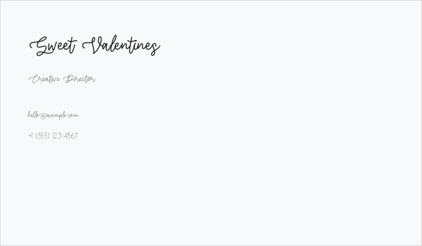 Sweet Valentines Business Card