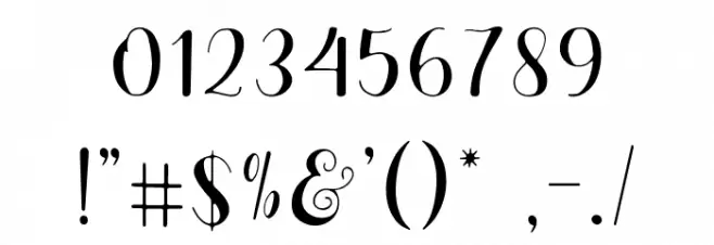 Sweet Wedding Font OTHER CHARS