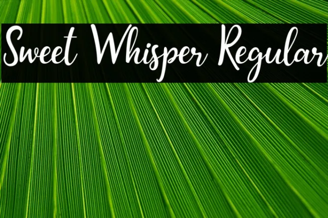 Sweet Whisper Regular Example 1