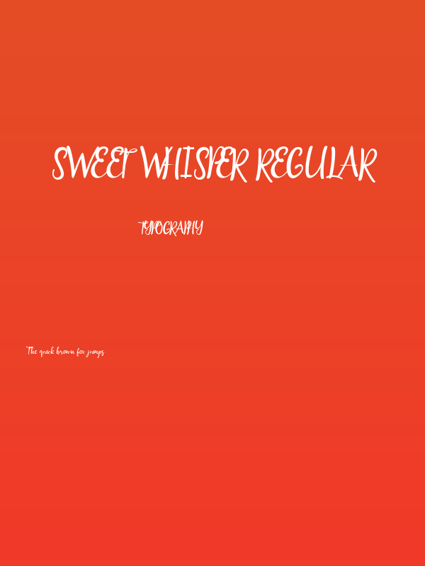 Sweet Whisper Regular Poster