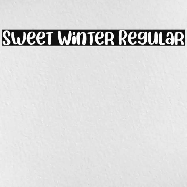 Sweet Winter Regular फ़ॉन्ट examples