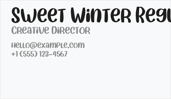 Sweet Winter Regular Business Card