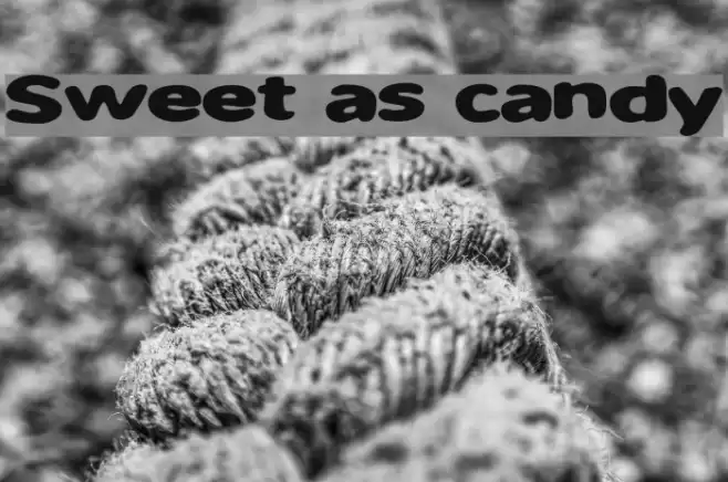 Sweet as candy Fonte examples