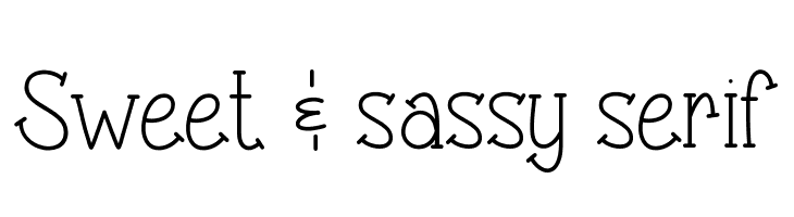 Sweet & sassy serif  नि: शुल्क फ़ॉन्ट्स डाउनलोड