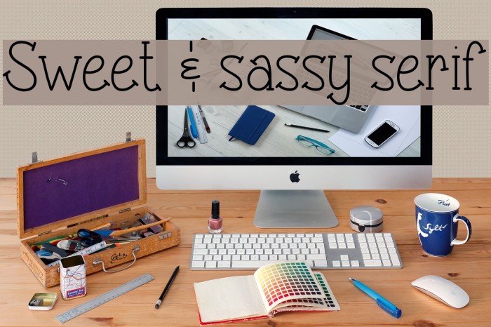 Sweet & sassy serif Font examples