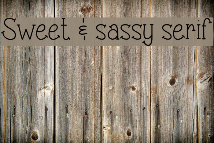Sweet & sassy serif Font examples