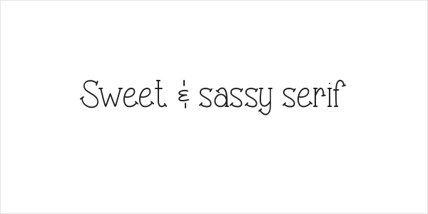 Sweet & sassy serif Logo