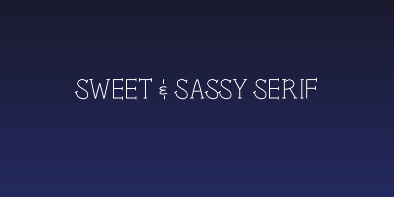Sweet & sassy serif Social Header