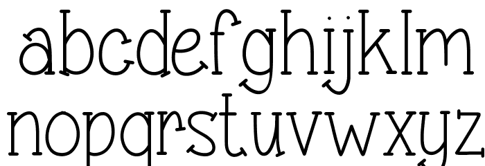 Sweet & sassy serif Font LOWERCASE