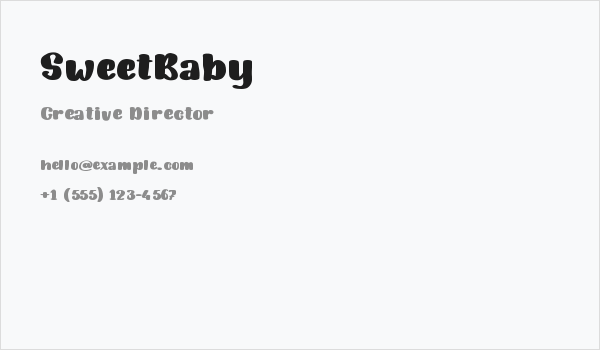SweetBaby Business Card