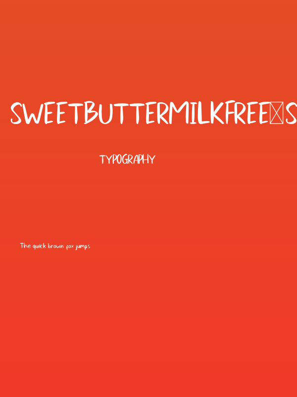 SweetButtermilkFree-Sans Poster