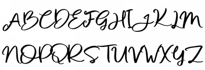 SweetButtermilkFree-Script Caratteri MAIUSCOLE