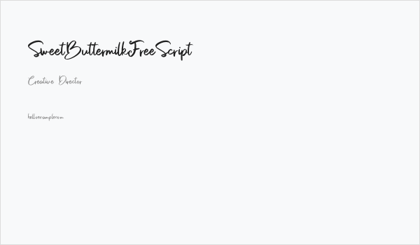 SweetButtermilkFree-Script Business Card