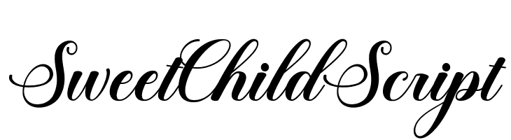 SweetChildScript  Frei Schriftart Herunterladen
