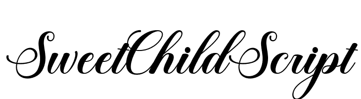 SweetChildScript  baixar fontes gratis