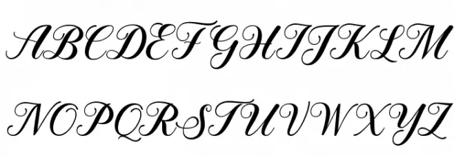 SweetChildScript Font UPPERCASE