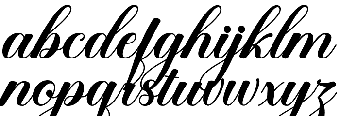 SweetChildScript Font LOWERCASE