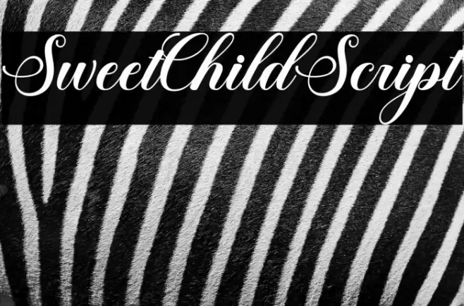 SweetChildScript Font examples
