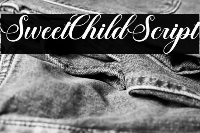 SweetChildScript Font examples